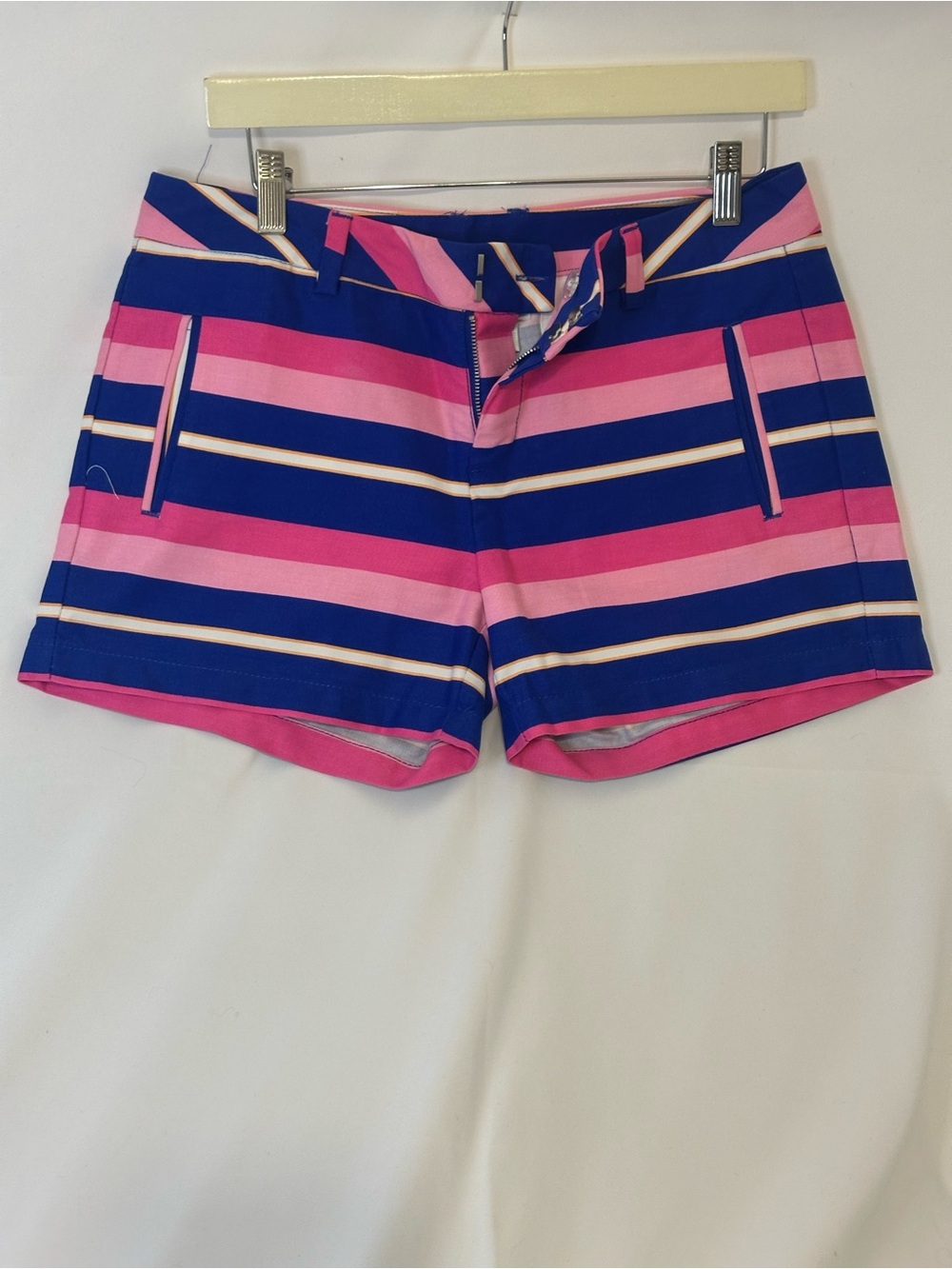 STYLUS Pink, Blue & Cream Striped Women’s Shorts